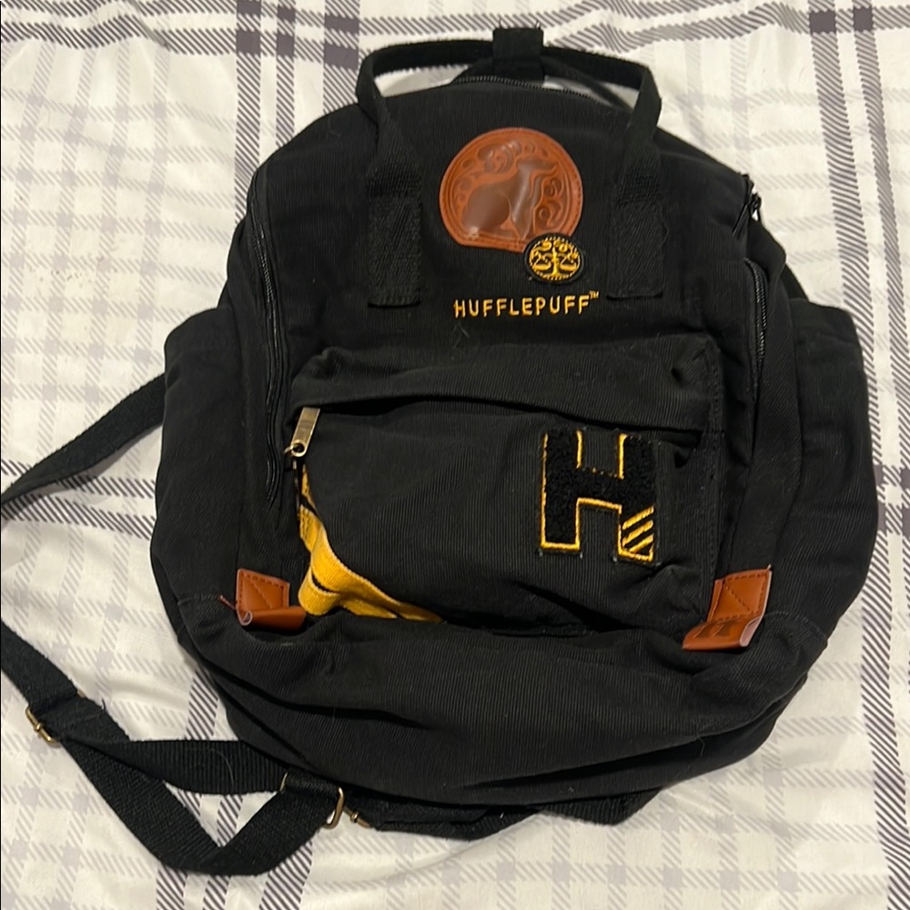 Hufflepuff Black and Gold Kids Backpack